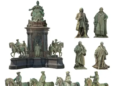 Statue Pack 9 3D model