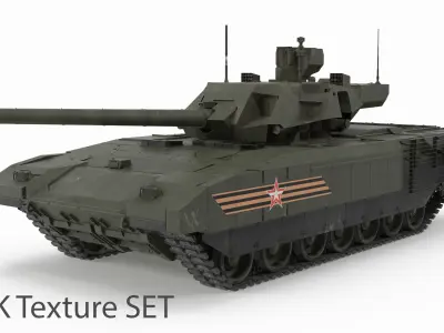 T-14 Armata Green Dirt Low-poly 3D model