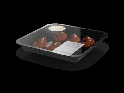 Smoked fish and seafood Smoked Shrimp 3D model