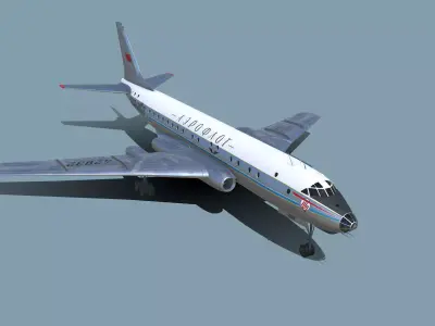 Tu-104 3D model