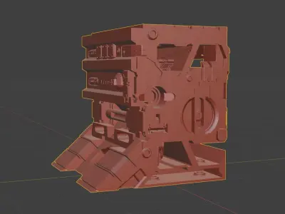 Sci-fi asset for a military KITBASHING 3D print model