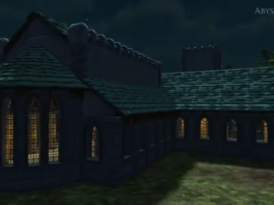 Modular MedievalChurchSet 3D model