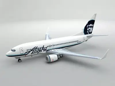 Boeing 737-700 Airliner - Alaska Airlines 3D model