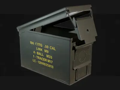 50 Cal Ammo Box Low-poly 3D model