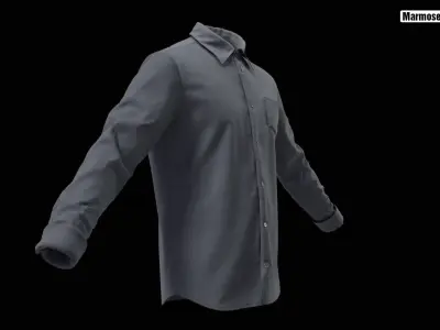 Realistic Dress Shirt v1 Free 3D model