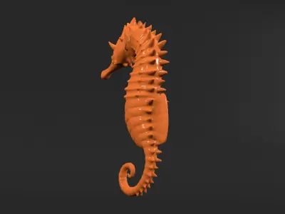 Sea Horse Low-poly 3D model