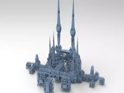 Ancient Mars dig site 6 3D model