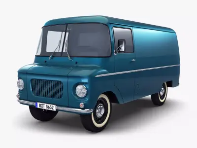 Generic Retro Cargo Van v 2 3D model