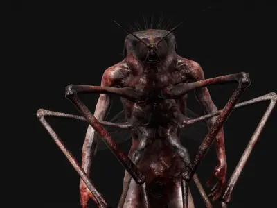 Mutant Mosquito - Horror Insects Collection Low-poly 3D model