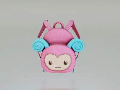 Bug bag backpack - Low poly 3D model Low-poly 3D model