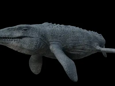 Monster Mosasaurus - Sea Dinosaur Low-poly 3D model
