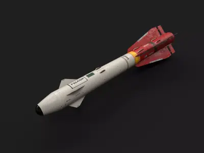 aim4 falcon air to air missile Low-poly 3D model