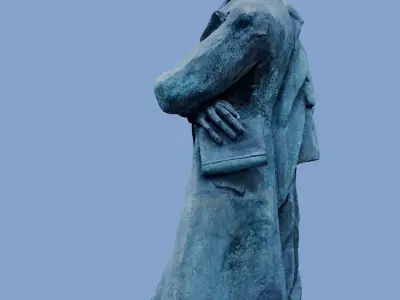 3D Monument - Juliusz Slowacki - Kyiv Ukraine - usdz gltf obj 3D model