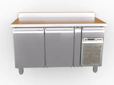 Stainless Steel Prep Table 3D model