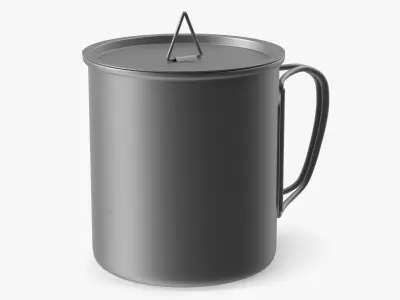 Camping Titanium Mug 3D model