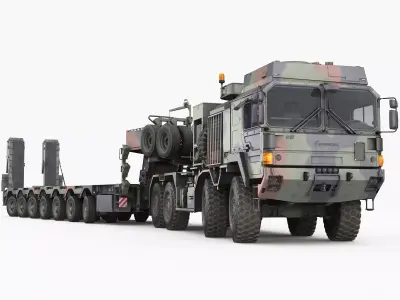 RMMV HX81 truck tractor with semi-trailer SaAnh70t 3D model