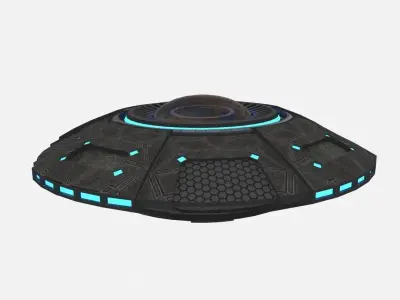 ALIEN UFO SPACESHIP Low-poly 3D model