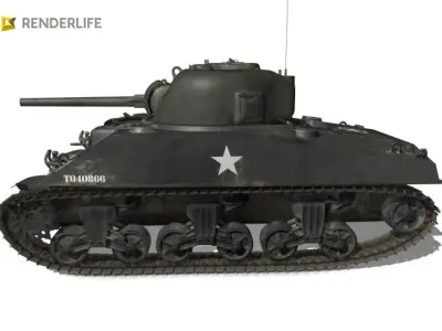 Sherman Tank V 3D model