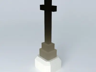 Cross the fallen Caceres Free 3D model