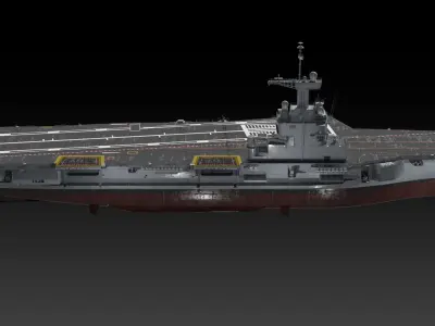 FS Charles de Gaulle Low-poly 3D model