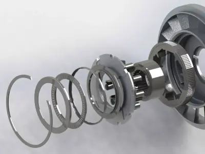 Torque convertor reactor - SolidWorks 3D model