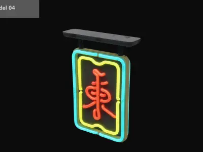 Neon signs pack volume 01 Free low-poly 3D model