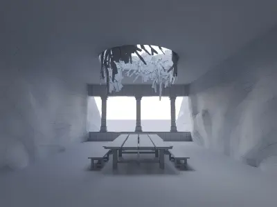 Rock Room Low Poly Low-poly 3D model