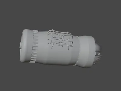 Scifi Jet engine 3D Model - Blender Free low-poly 3D model