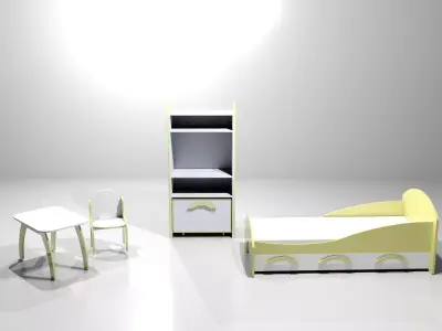 A set of children furniture Free 3D model