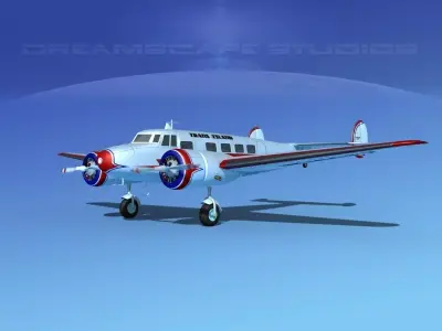 Lockheed L10 Electra Trans-Island 3D model