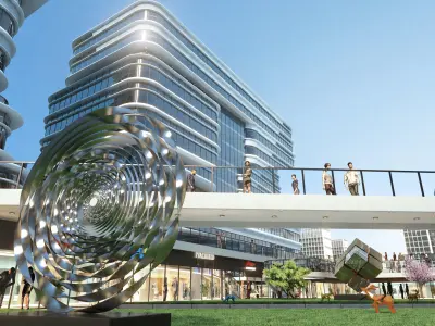 Commercial CBD shopping malls 3D model