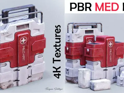 Sci-fi Med Kit Low-poly 3D model