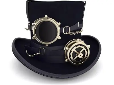 Wholesale Steampunk Hat Vintage Sombrero 3D model