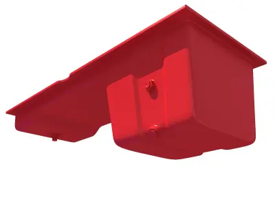 Red Engine Oil Sump Pan 72 3D model