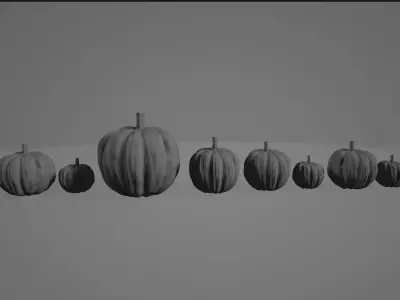 Pumpkins 3DModel part of the Halloween package Free 3D model