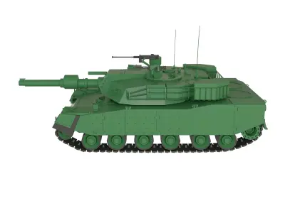 South Korean K1A1 low-poly tank 3D model