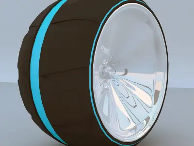Futuristic Wheel Concept MAX 2011 3D model