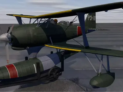 Mitsubishi F1M2 Zerokan - aka Pete 3D model