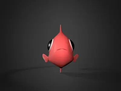 Asset - Cartoons - Animal - Small Fish Rigged 3D model