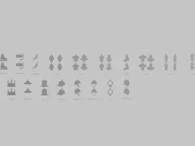 Clothes Pendants Fashion Uniforms and Accessories Collection 3D print model