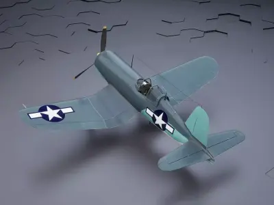 Corsair F4u - Highpoly I Multiple Livery 3D model
