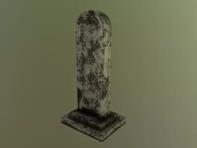 Tombstone Lowpoly Game ready gravestone Low-poly 3D model