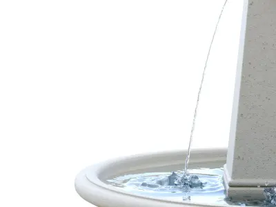 Compania-Condotti Concrete Obelisk Fountain 3D model