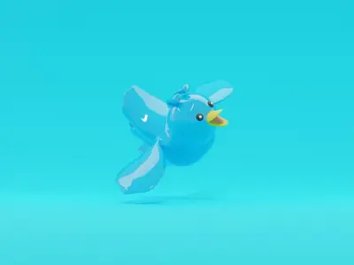 Twitter Bird 3D model