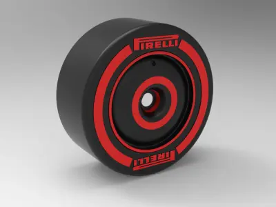  F1 Pirelli Tyre 3D Model Keychain 3D model