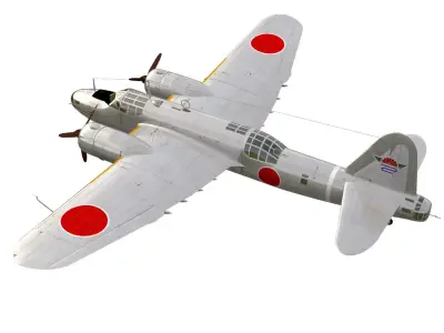 Ki49 Type 100 heavy bomber Donryu 3D model