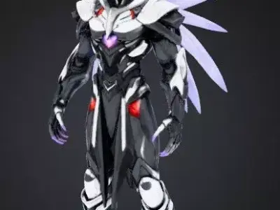 Sci-Fi Angel Demon Hybrid 3D Model - 3D Print Ready 3D print model