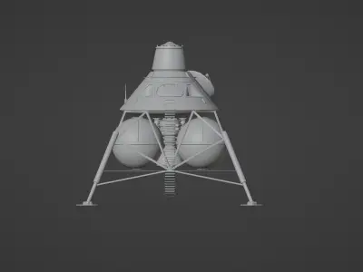 Realistic 3D model of a lander Free 3D model