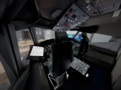 Boeing 737 Airplane Cockpit 3D model
