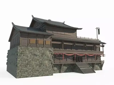 East Asian Ancient Architecture Inn 3D model